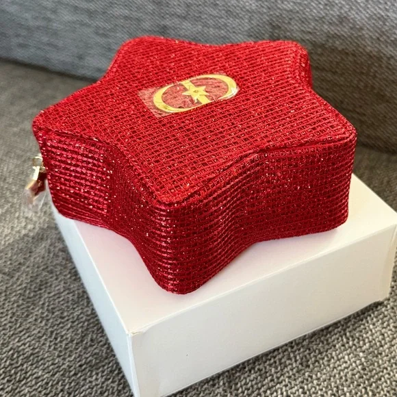Dior Lunar New Year Red Star Makeup Bag Cosmetic Pouch Mini New Authentic - Picture 13 of 17